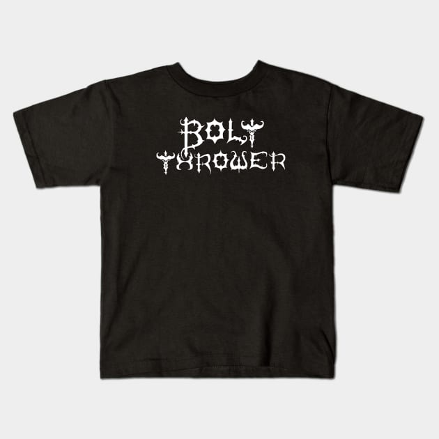 BOLT THROWER EXIST Kids T-Shirt by pertasaew